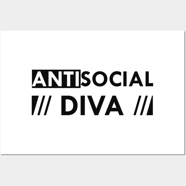 Antisocial Diva Wall Art by KC Happy Shop